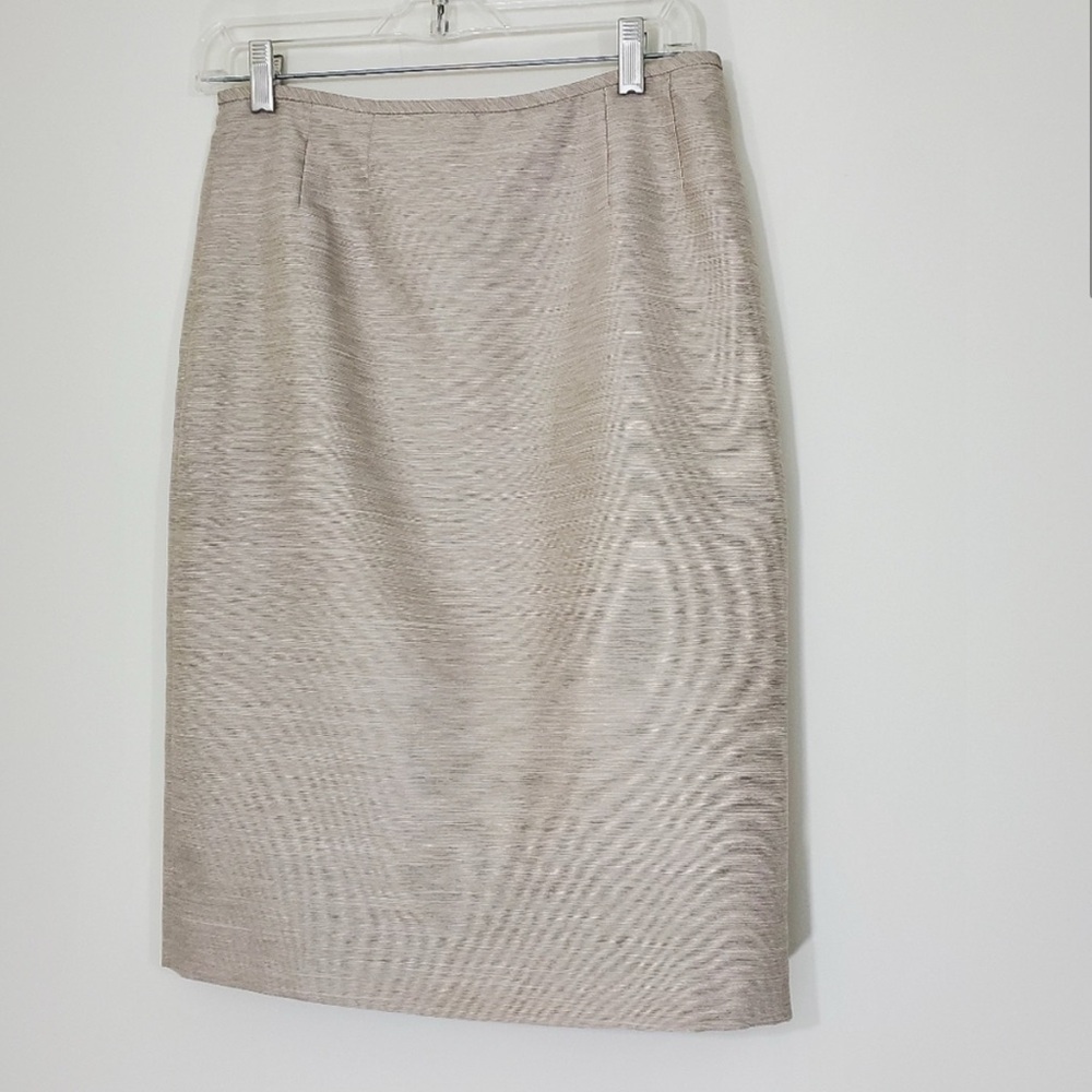Kasper shimmer champagne gold size 4 pencil skirt